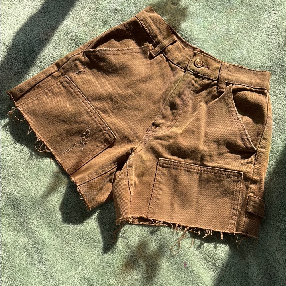Brown Cargo Shorts